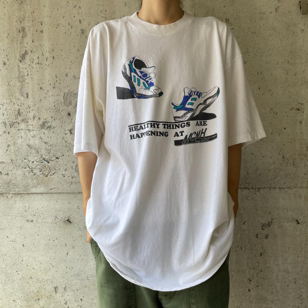 GF233 Tシャツ スニーカー シューズ イラスト 病院 90s | ビンテージ
