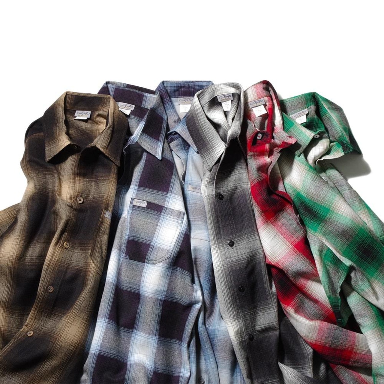 【CalTop(キャルトップ)】Made In USA OMBRE CHECK S/S SHIRT アメリカ製 オンブレチェック半袖シャツ