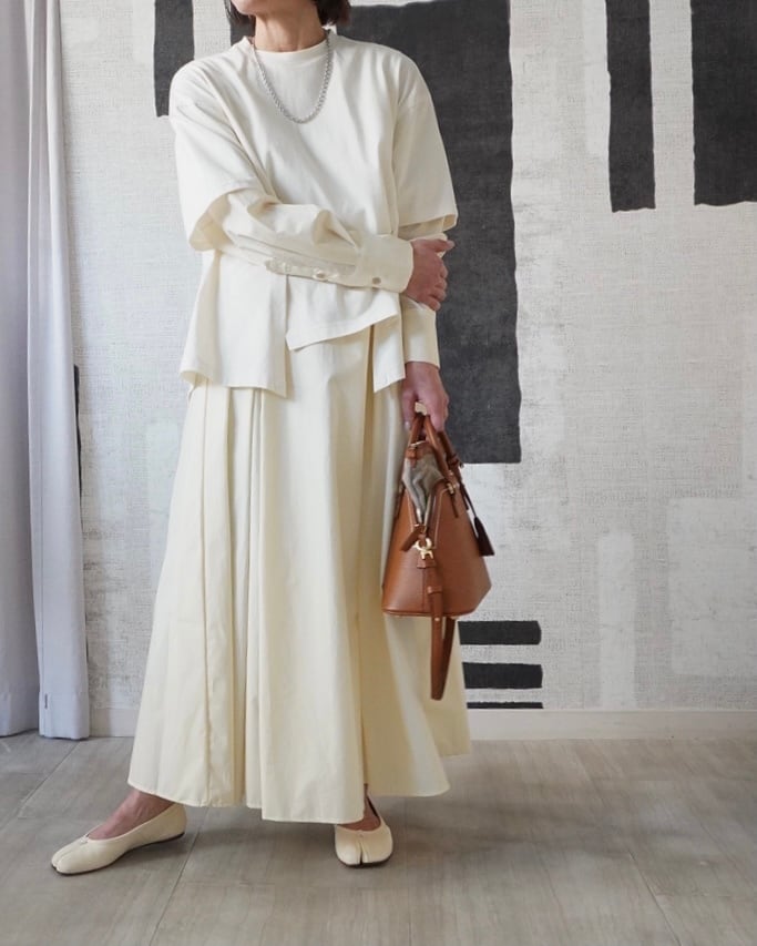 enfold / クラシック天竺 T/SHレイヤードDRS IVORY | LA VILLA ROUGE