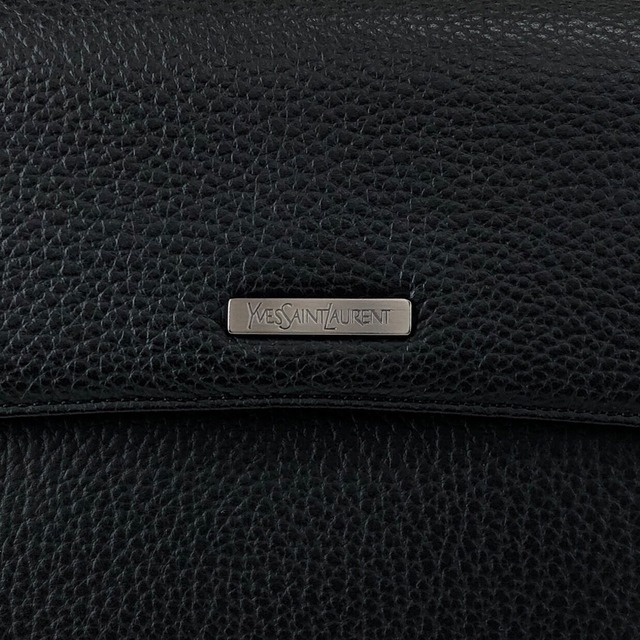 Yves Saint Laurent イヴ・サンローラン ショルダーバッグ ブラック ロゴ レザー セミショルダーバッグ vintage ヴィンテージ オールド vgm3f4