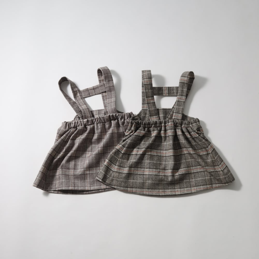 soor ploom 吊りスカート　3y SOOR PLOOM チェック柄 吊りスカート 6y 【公式通販】