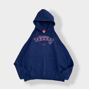 【Reebok】NFL XL ビッグシルエット パーカー 刺繍ロゴ HOUSTON TEXANS フットボール  アメフト スウェット フーディー hoodie プルオーバー ヒューストン テキサンズ リーボック us古着