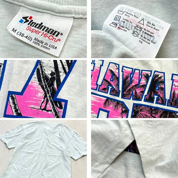 1点物◇USA製ビンテージ80sシングルステッチ87サーフプリントTシャツ