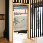 【受注生産】 のれん 歌川広重　阿波鳴門之風景  幅85ｘ丈150cm