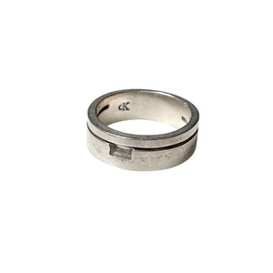 vintage CALVIN KLEIN silver slit ring