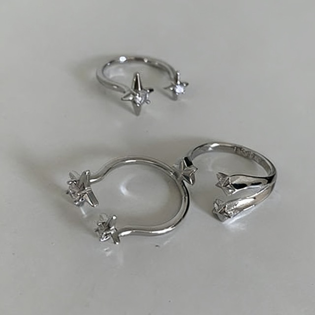 TOCC四芒星ジルコンリング 3s