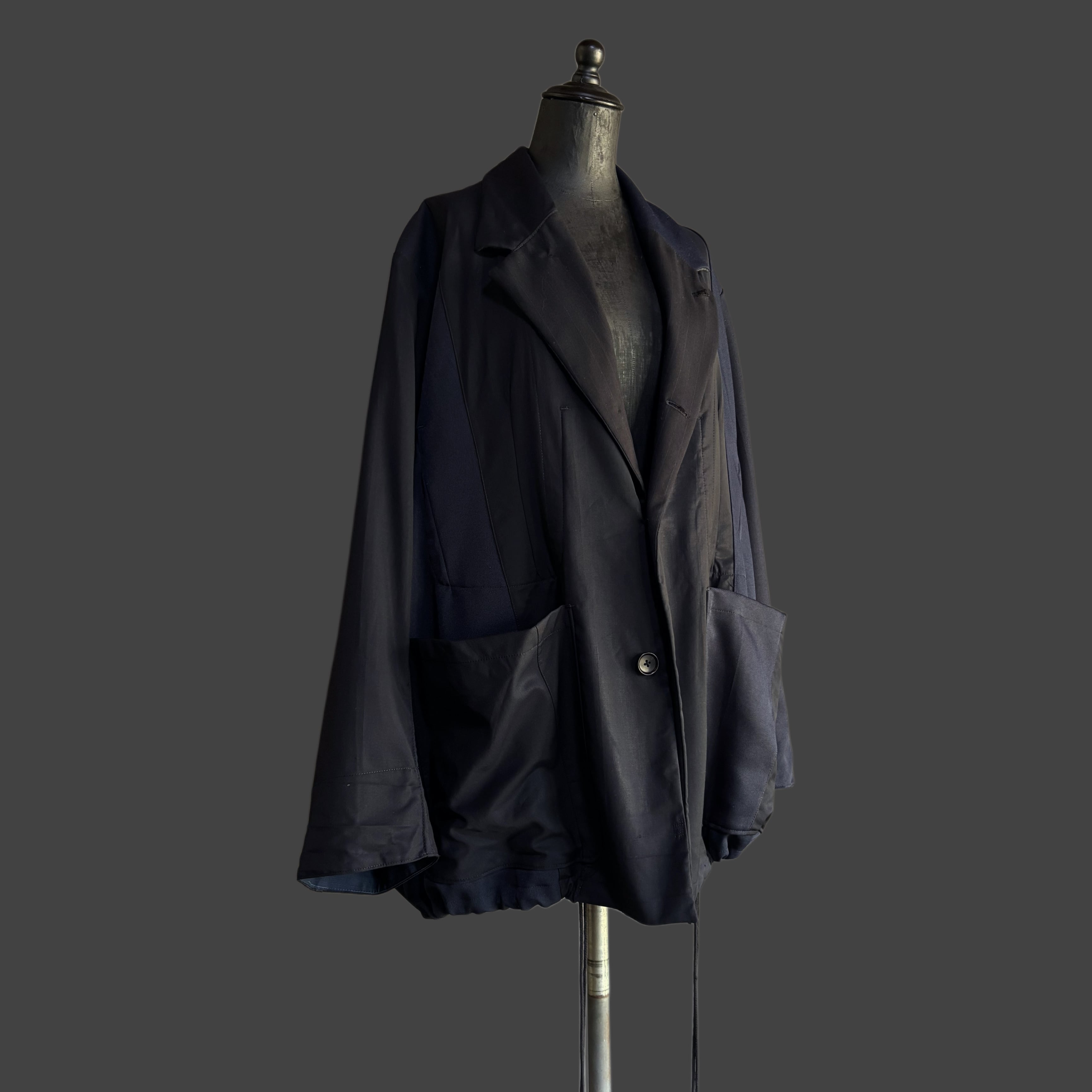BALLOON TAILORED JACKET – TONAL NAVY