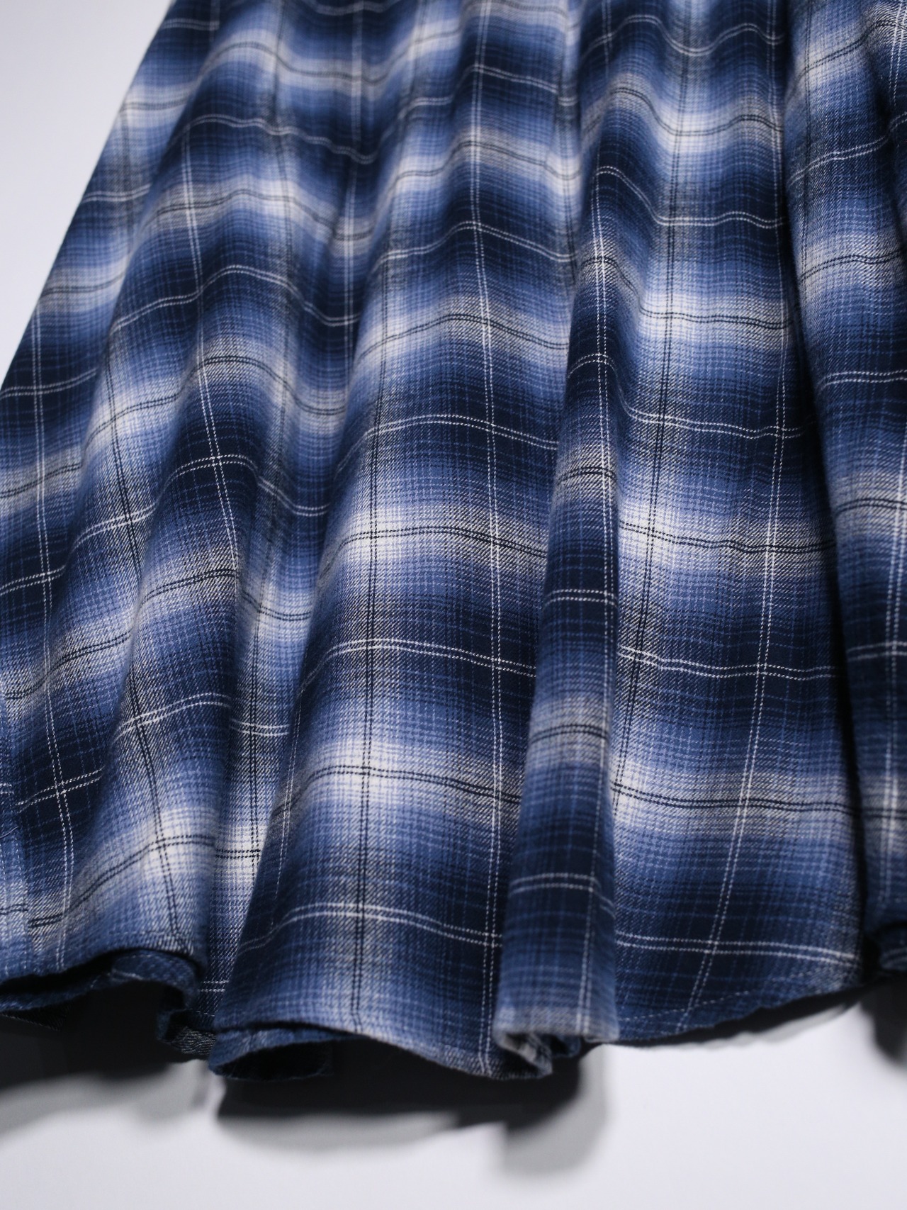 XXXB super over silhouette blue ombre check shirt - 16