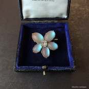 アンティークジュエリー サフィレット すみれ ブローチ【クリア】