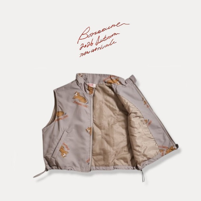 【取寄】boneoune｜tiger vest｜タイガーベスト｜XS-JL｜kids&jr｜26 autumn
