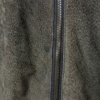 フライトジャケット風 スエードジャケット カーキ / ボア襟