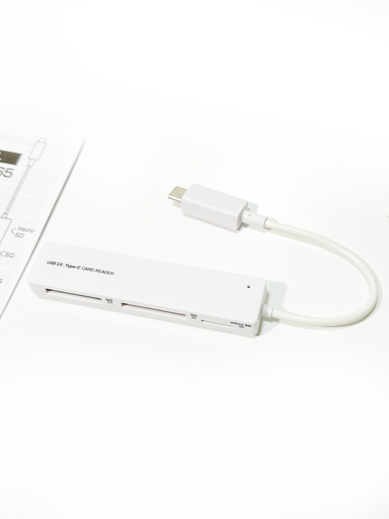 ナカバヤシ Type-C USB2.0マルチカードリーダー　動作確認済 Windows Mac ケーブル約10cm