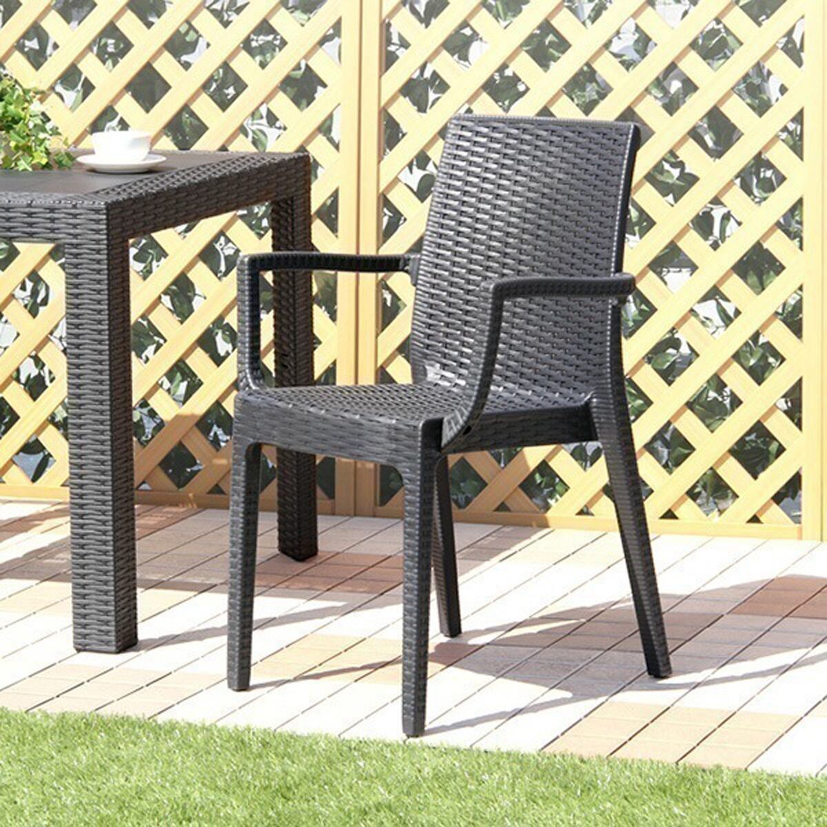 ガーデン肘付チェア 2脚セットステラ-STELLA- ガーデン カフェ ステラ チェア イス 140