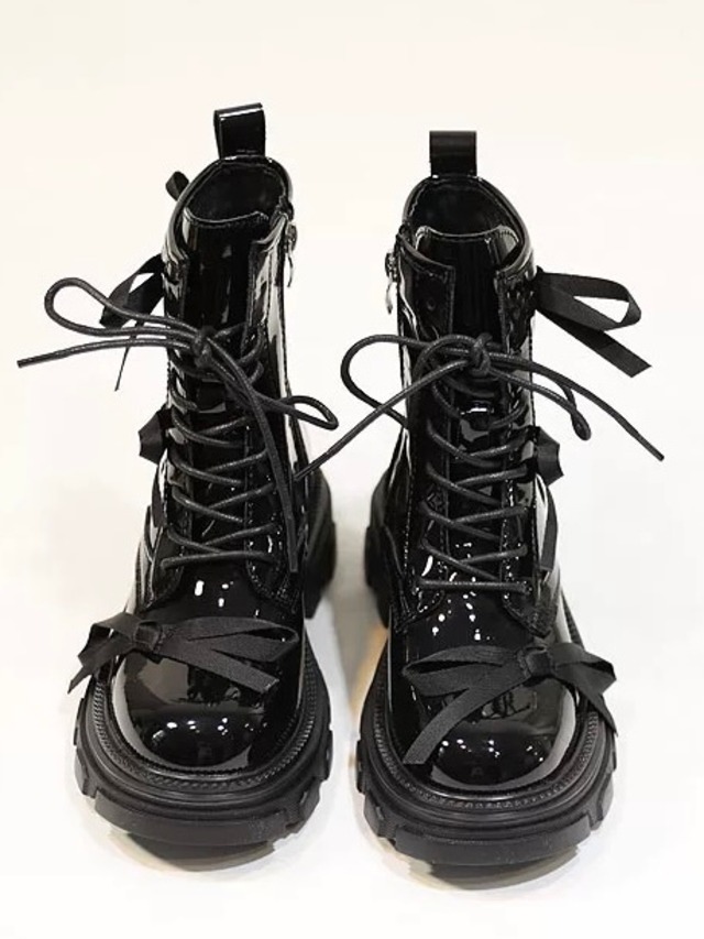laceup ribbon boots
