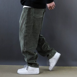Corduroy wide tapered pants 1235