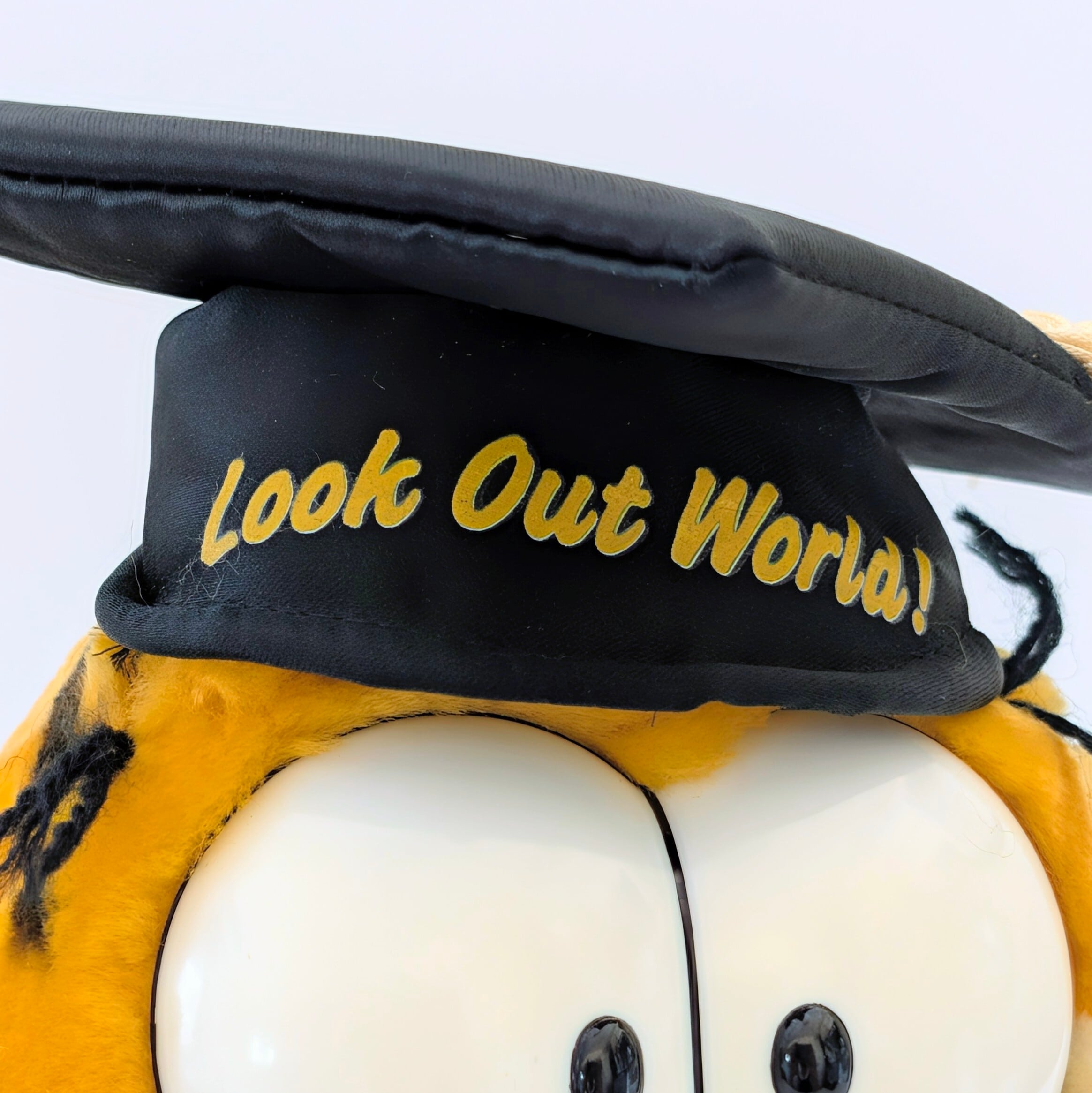 ☆ VINTAGE 1980年代初期 ☆【 Garfield ( ガーフィールド ) 】『 GARFIELD WORLDLY GRAD 卒業式ガーフィールド ワールドリー グラッド』Look out world! / ぬいぐるみ / プラッシュ / plush / 1980年代年製 〚アメリカン雑貨 アメトイ〛