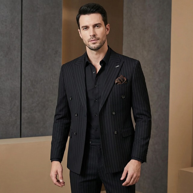 ダブルブレストストライプスーツ（3color） M0698