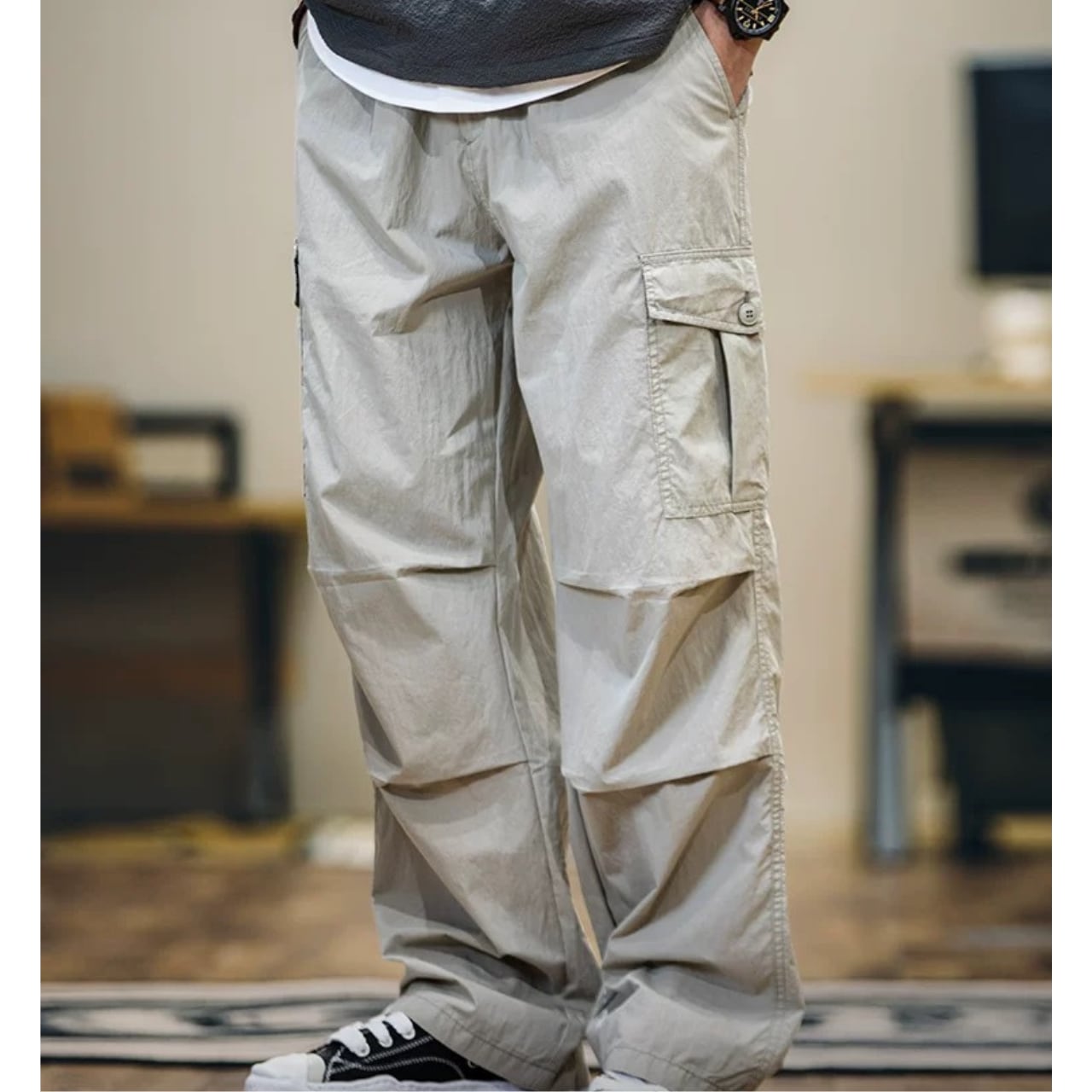 ワイドレッグ ミリタリーパンツ 多ポケット 00287