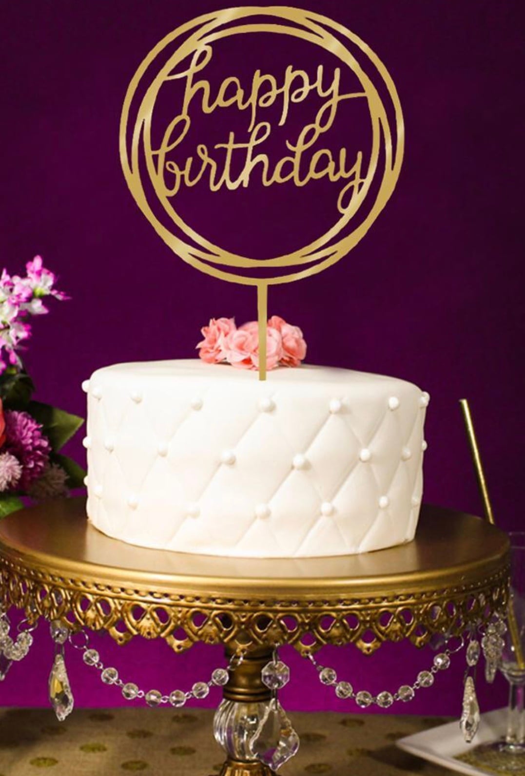 SALE/100%OFF】 ケーキ トッパー happy birthday ロゴ ワンポイント ゴールド ケーキ トッパー happy birthday ロゴ ワンポイント ゴールド