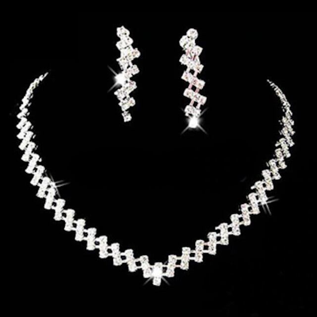 ネックレス ピアス レディース ラインストーン セット アクセサリーセット プレゼント 結婚式 ウェディング ブライダル