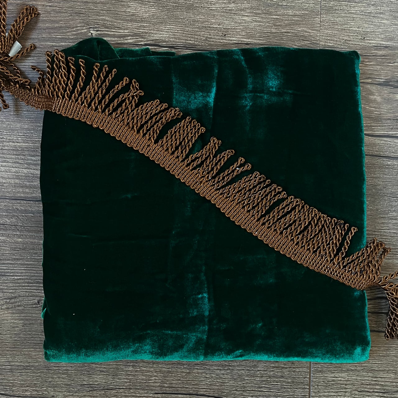 Fabric生地 ベルベット／3.アンティーク グリーン 約105×50cm