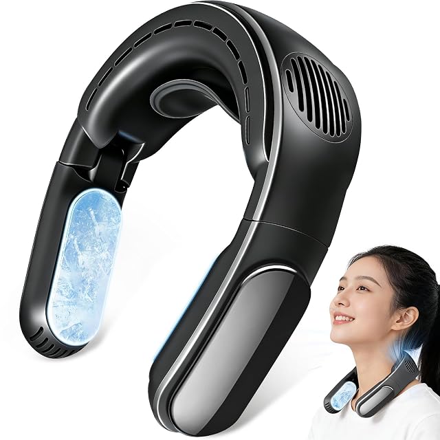 PudCola 首掛け扇風機 ネッククーラー 冷却プレート ベルチェ素子 360