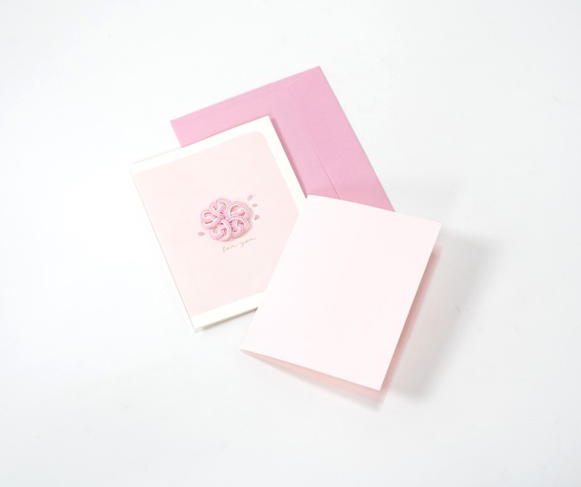 水引ワークス／メッセージカード　ピンク桜