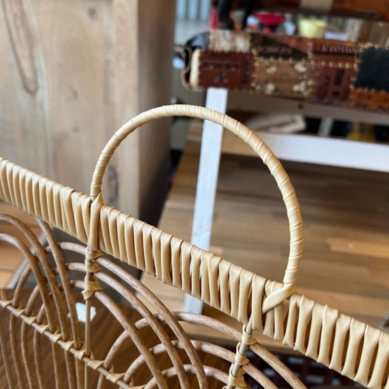 Plastic Basket L　プラバスケットL　バスケット　カゴ　取っ手付き　収納　