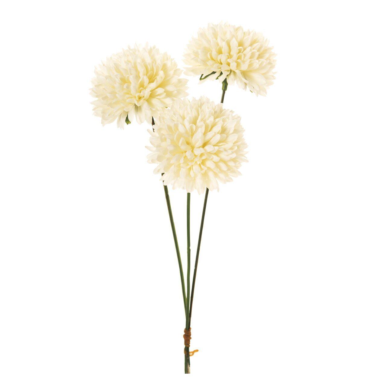 【努力特価】東京堂(Tokyodo) 造花 MAGIQ ピンポンマムピック クリーム 花径6×L21㎝ 3本入 FM002927-037