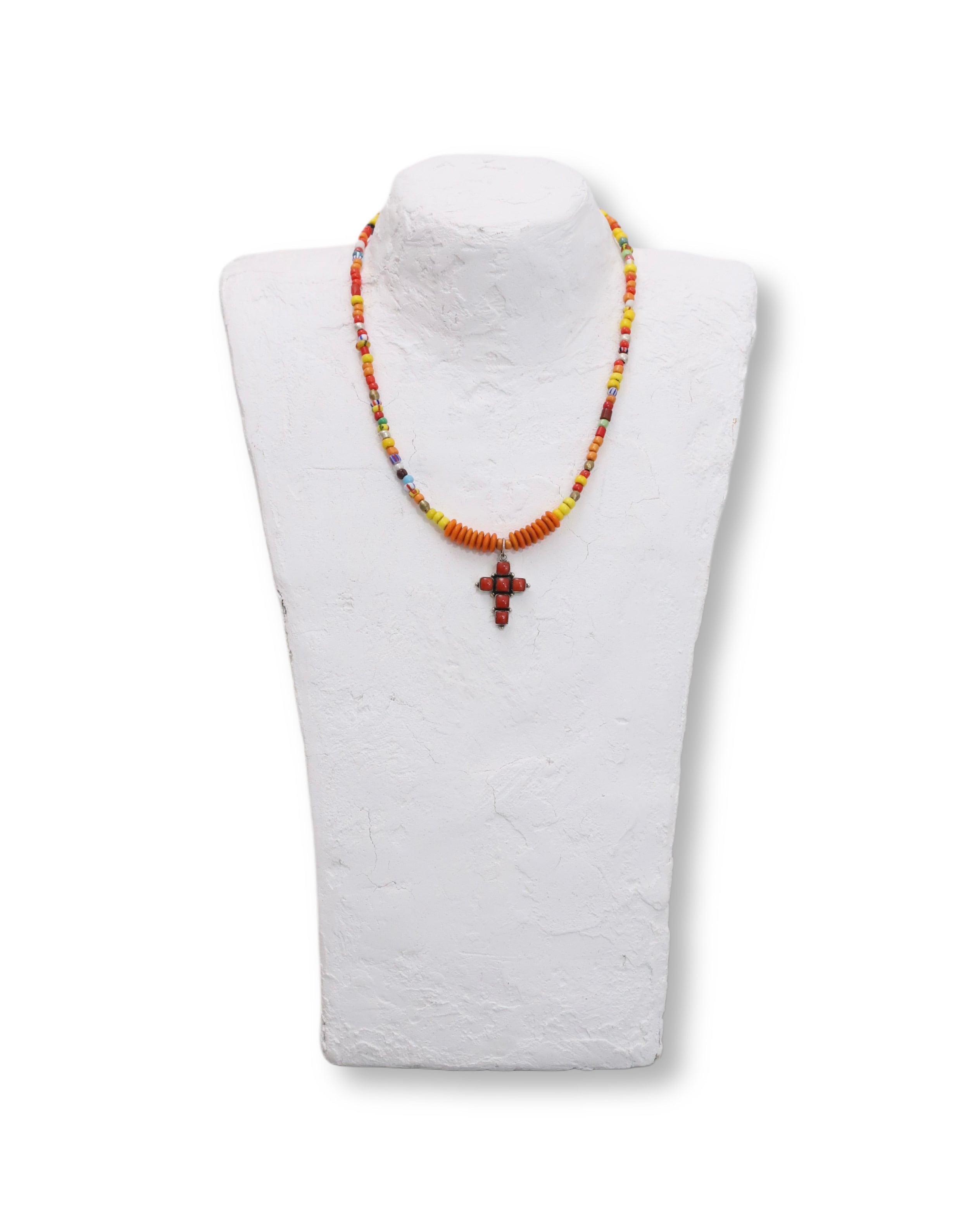 【Original】Antique Beads Necklace / Sol Cross