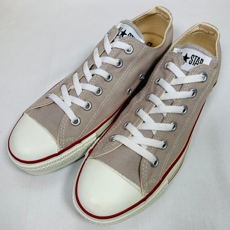 90's CONVERSE コンバース ALL STAR LOW オールスターロー キャンバススニーカー グレー 灰 デッドストック NOS US7  25.5cm USA製 箱付き 希少 ヴィンテージ BA-1466 RM1835H | agito vintage powered by BASE