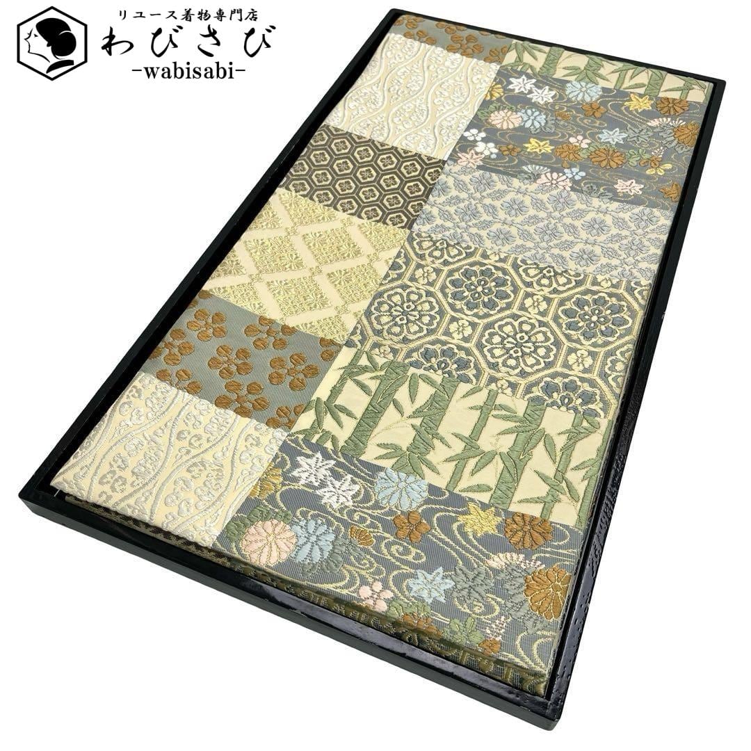 袋帯 鳳凰 蝶々 四季の花模様 華丸紋 籠目紋様 O-2824 袋帯 鳳凰 蝶々 四季の花模様 華丸紋 籠目紋様 O-2824 着物 きもの