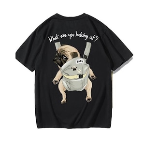 Piggyback Pug T-shirt 2024