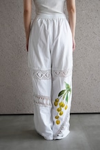 vintage lace pants yellow tulip