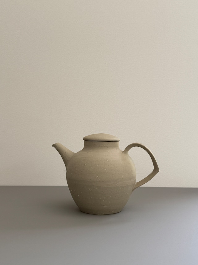 森本仁　白花茶壺 NO.2