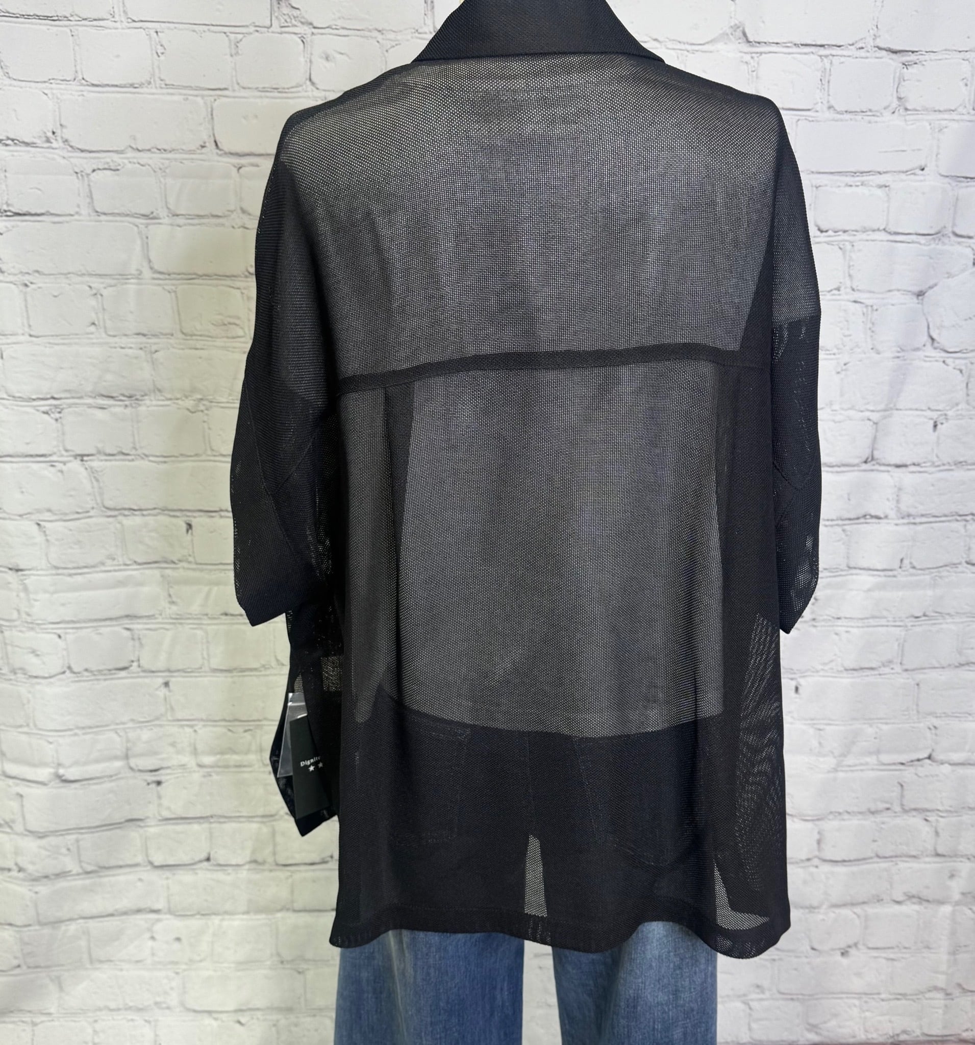 【新品タグ付】Dignite collier メッシュハーフスリーブジャケット SALE！Dignite collier ディニテコリエ メッシュハーフスリーブJK