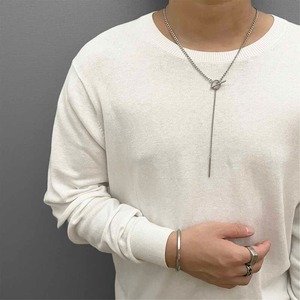 Slender Ring Chain Necklace