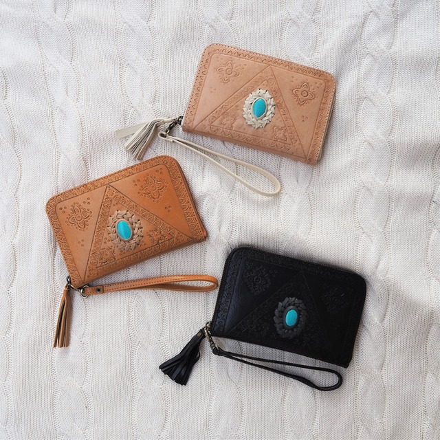 Leather Card Wallet Turquoise《3COLORS》20381055