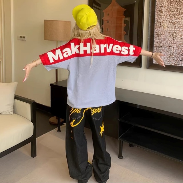 アーチバックロゴバイカラーハーフスリーブTシャツ 3col   R01950