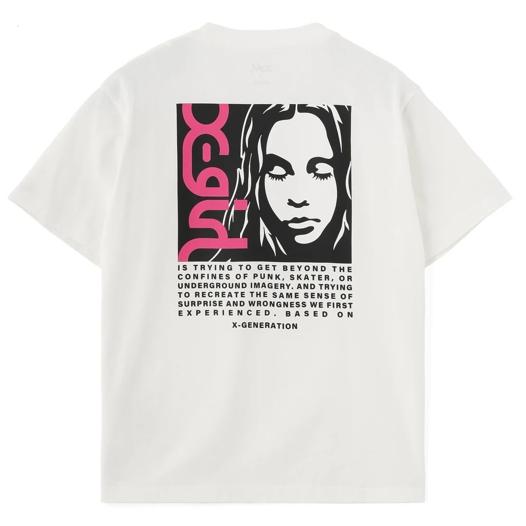【x-girl】SIDE LOGO FACE LABEL S/S TEE【エックスガール】