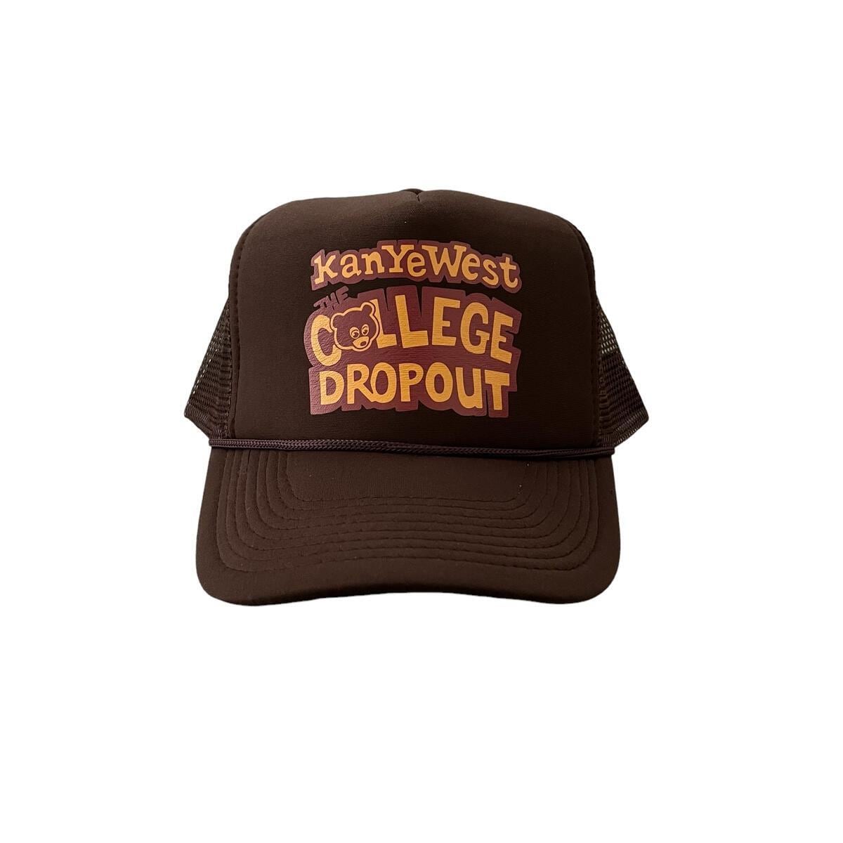 KANYE WEST COLLEGE DROPOUT TRUCKER HAT BROWN ...