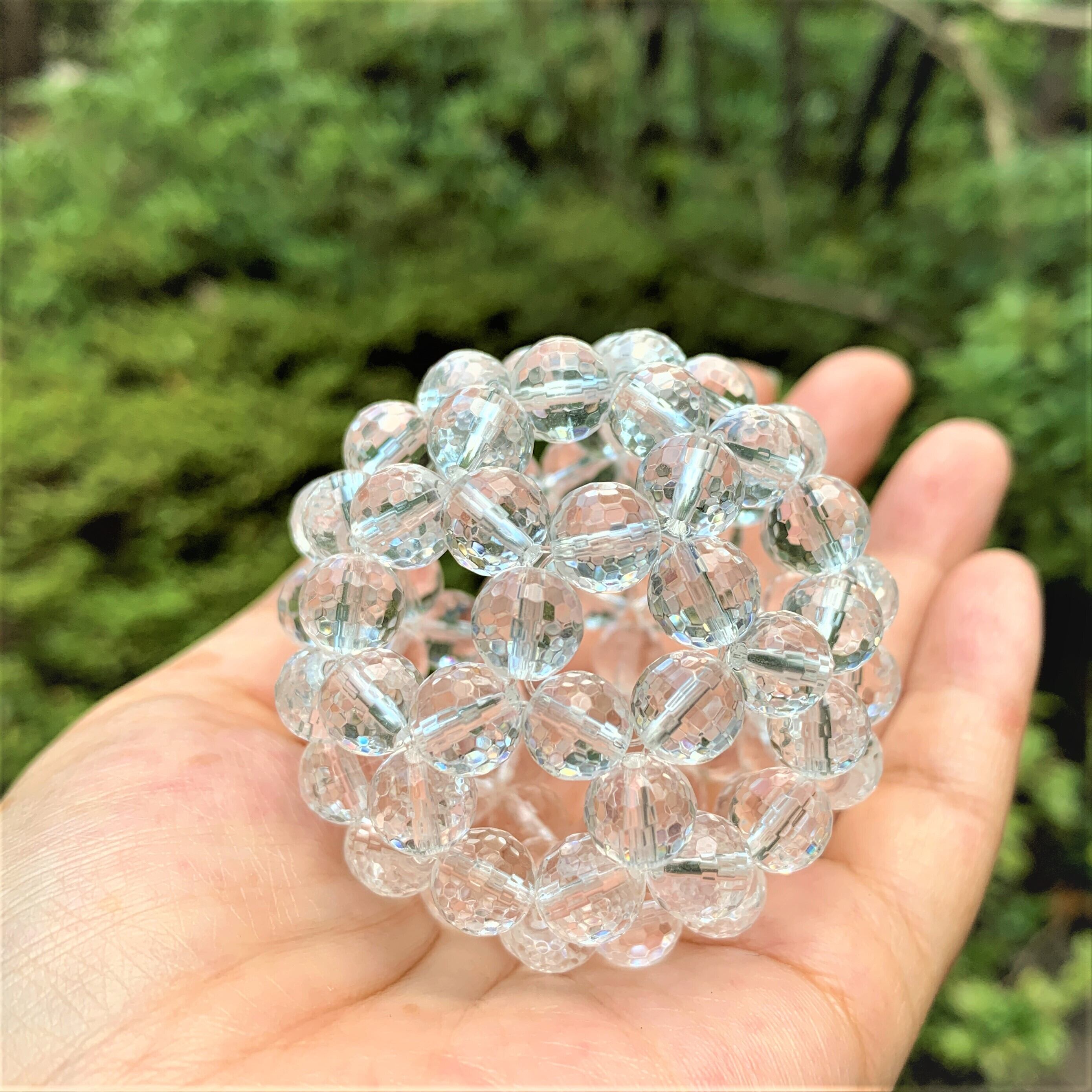水晶ビーズ多面体【バッキーボール】直径5.5㎝ | earth venus