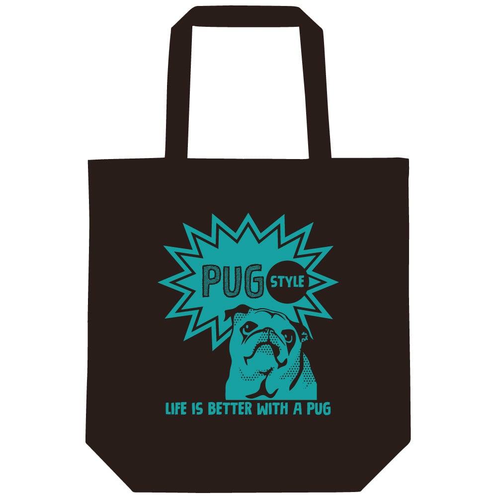 アメコミ風トートバッグ　ブルー