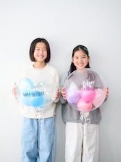 BUBBLE BALLOON sizeL ゴールド・ネイビーwithコンフェティ