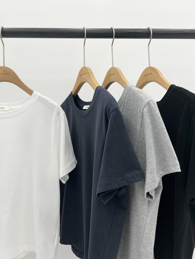 (予約) verveine / Brush cotton crop tee 4color
