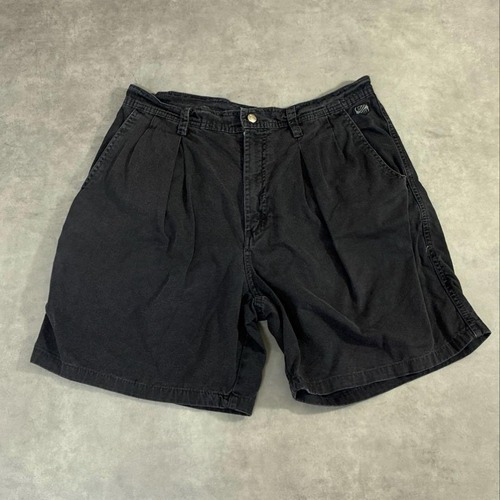 90s QUIKSILVER 2タック ハーフパンツ 42TALON ブラック