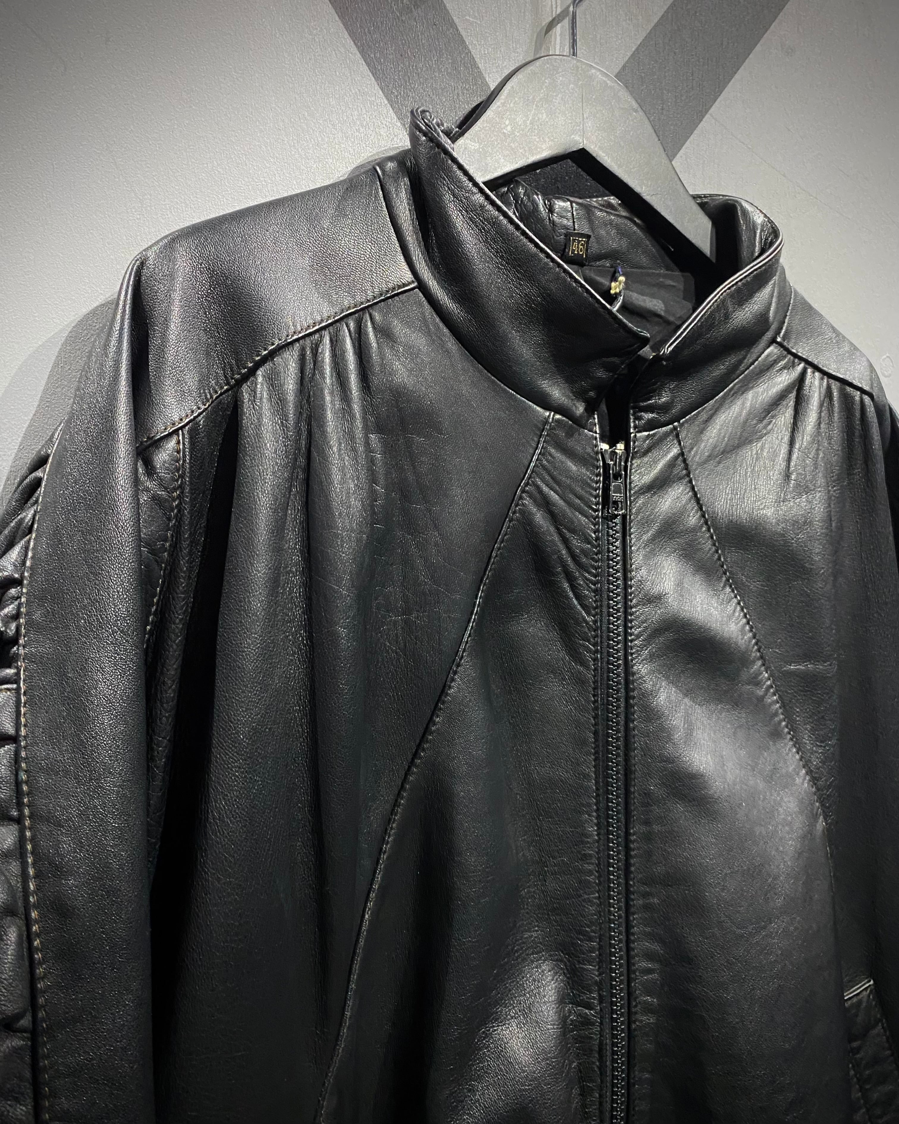 X VINTAGE】 Shrink Switching Vintage Leather Jacket | Caka(カカ