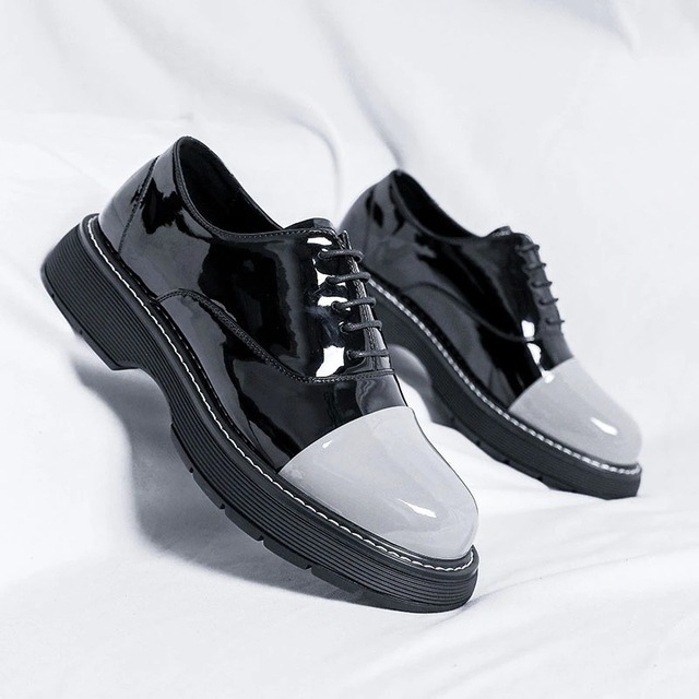 【TR1292】Casual Patent Leather Shoes
