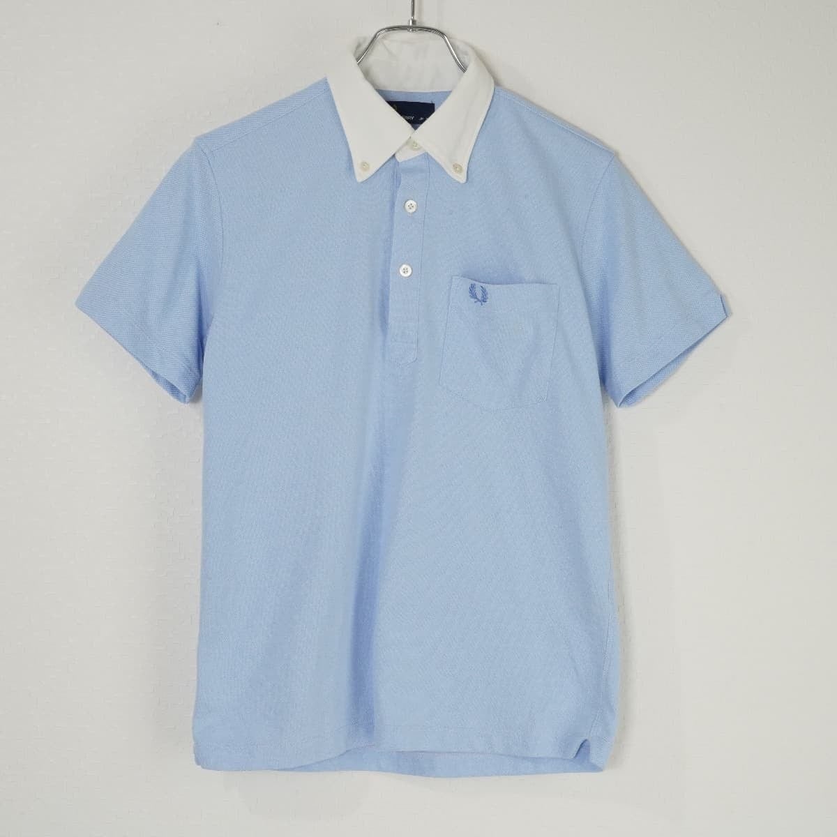 未使用美品　FRED PERRY フレッドペリー  シャツ　メンズ　ブルー