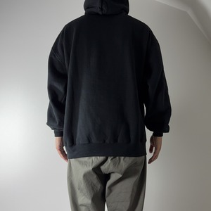 90s Russell Athletic sweat hoodie solid black "made in USA" [XXL] 古着